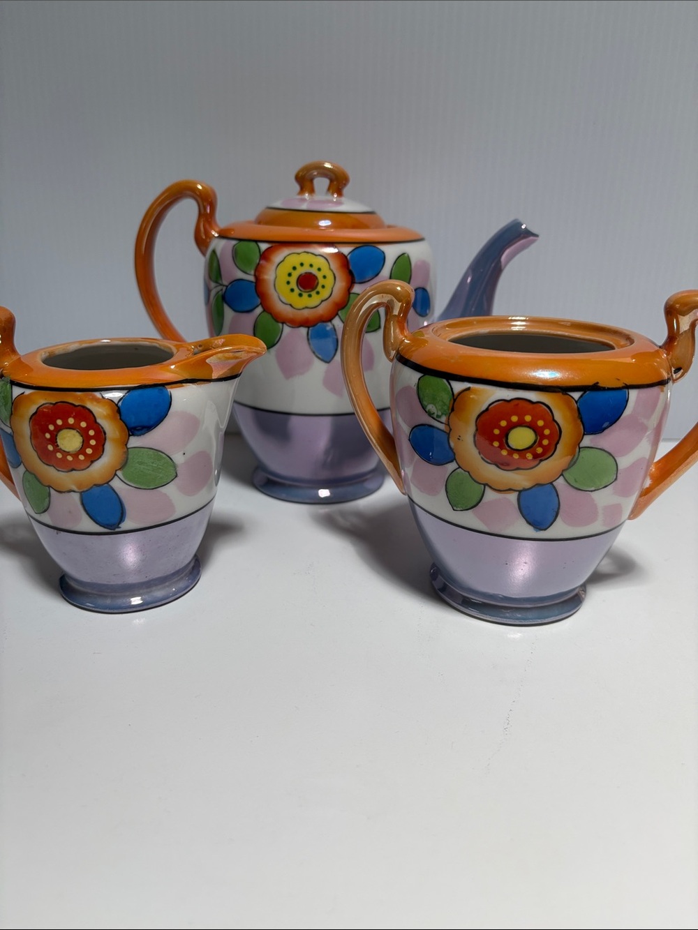 Japanese Lusterware Vintage Tea Set